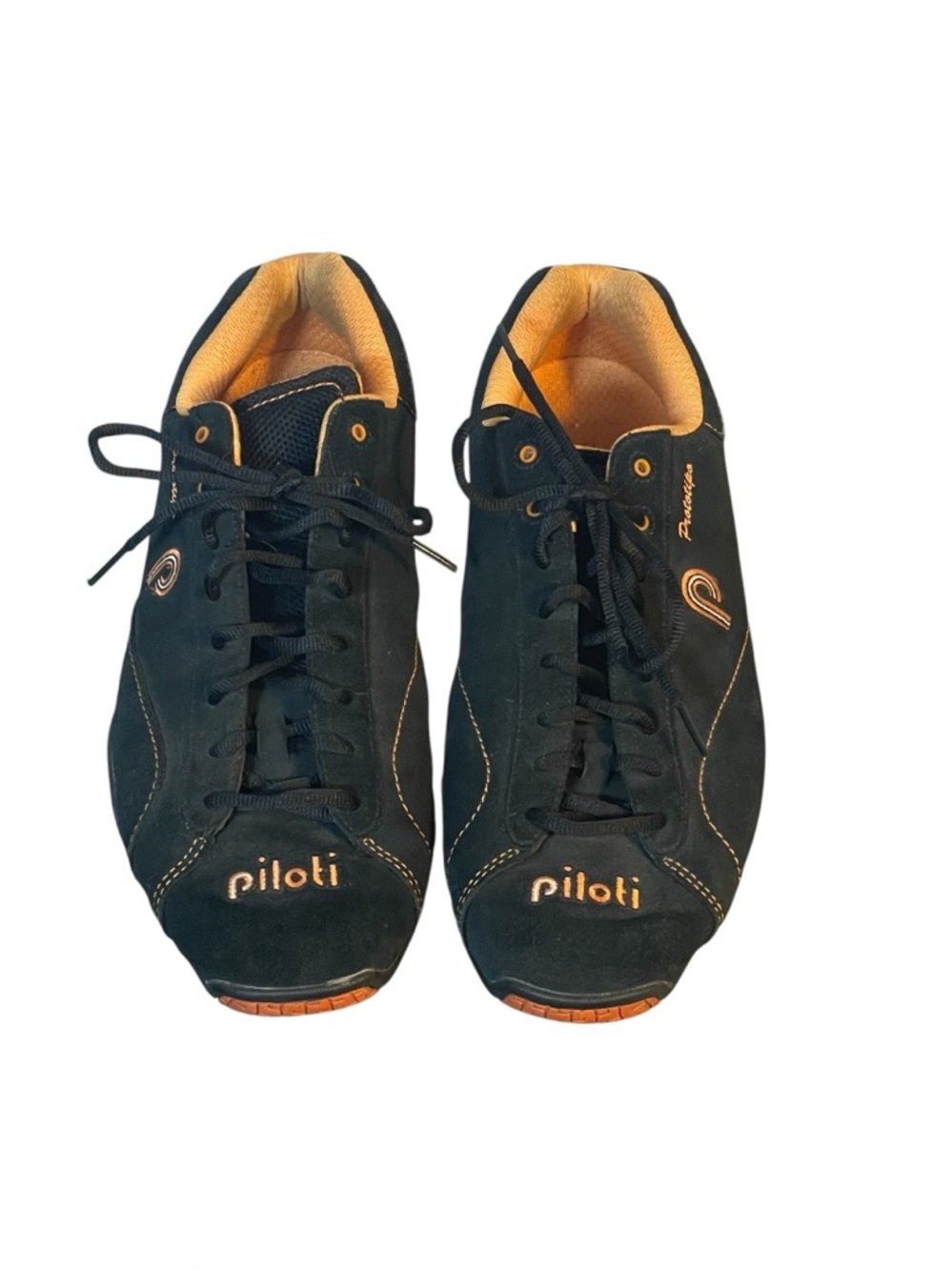Pilotii Prototipo Mens Black Suede Orange Driving Shoes Sneakers Sz 11.5 - Picture 1 of 9